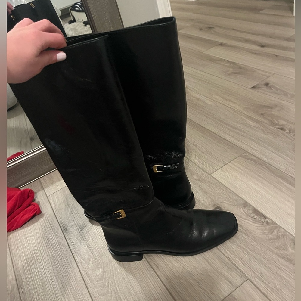 Tory Burch Black Leather Boots